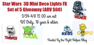 star wars 3D Mini Deco Light Giveaway