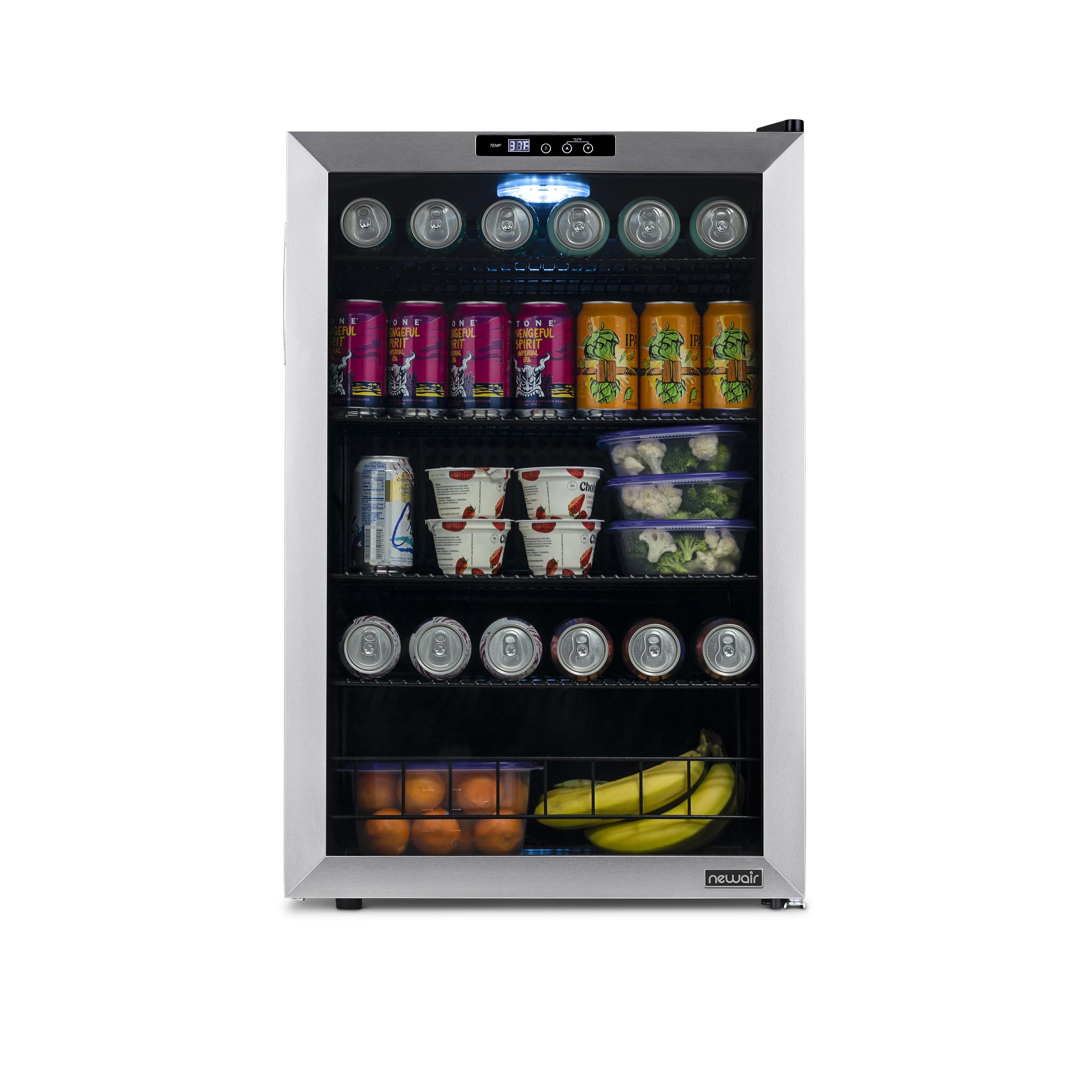 newair 160 can beverage refrigerator nbc160ss00