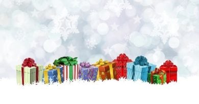 Brightly Wrapped Christmas Gifts