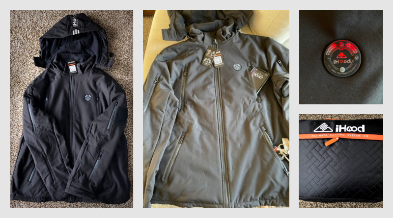 iHood Men’s Heated Jacket with 12V QC3.0 Battery, The Perfect Outdoor Jacket!
