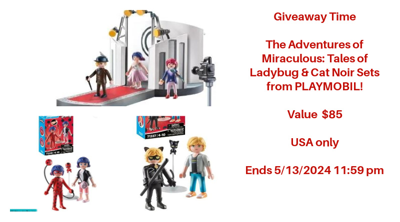 #Giveaway Adventures of Miraculous: Tales of Ladybug & Cat Noir Play Sets!
